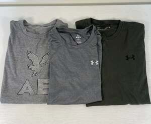 Lot of 3 Men's T-Shirts: American Eagle & 2 Under Armour Sz M